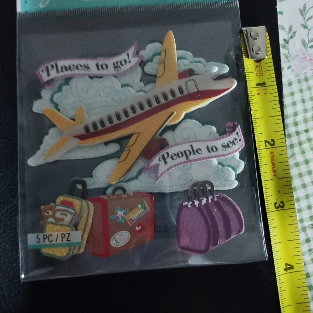 New JOLEE'S Airplane Travel Vacation 3D Stickers!